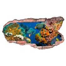 Vinilo agujero 3d mundo marino