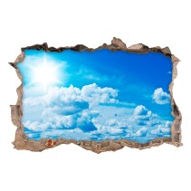 Vinilo agujero pared 3d cielo