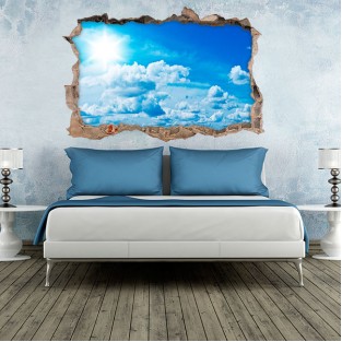 Vinilo agujero pared 3d cielo Vinilo agujero pared 3d cielo
