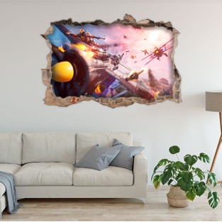 Vinilo agujero 3d avión fortnite Vinilo agujero 3d avión fortnite