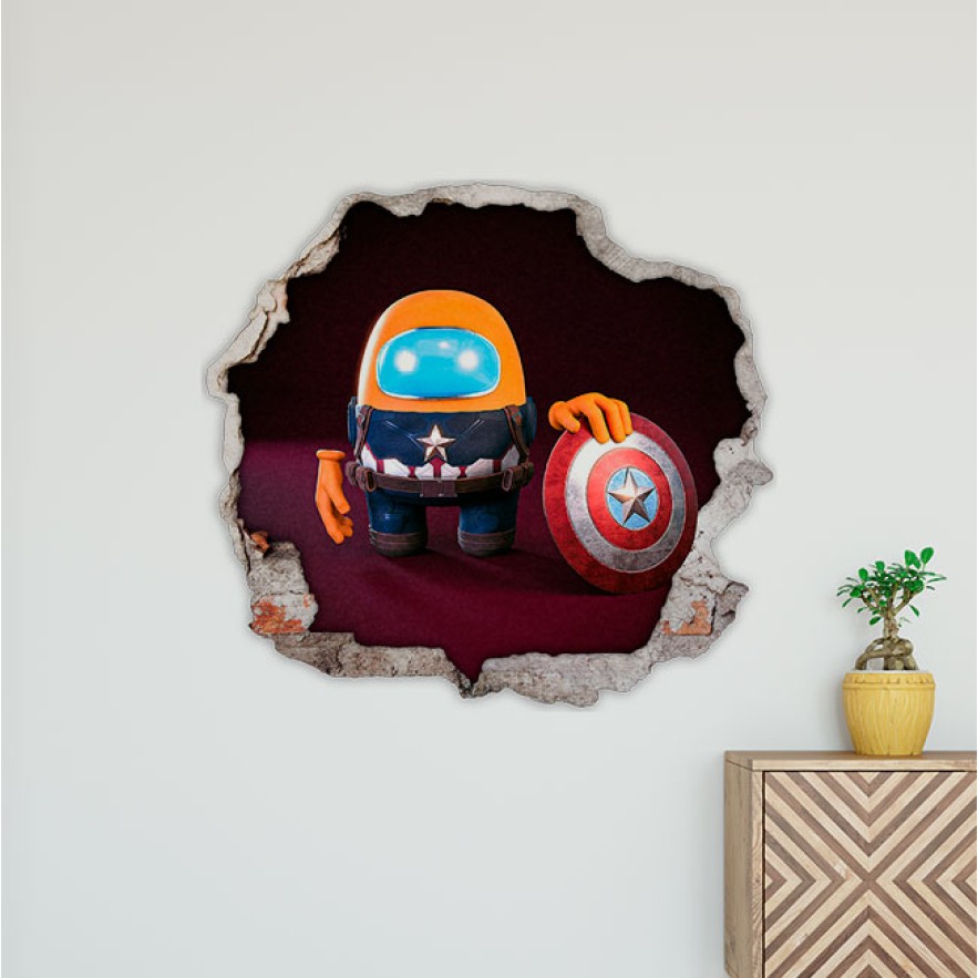 Vinilo adhesivo 3d among us