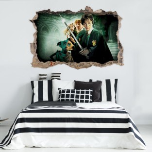 Vinilo decorativo agujero 3d harry potter