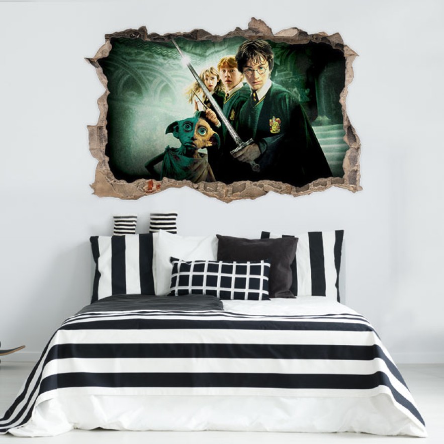 Vinilo decorativo agujero 3d harry potter