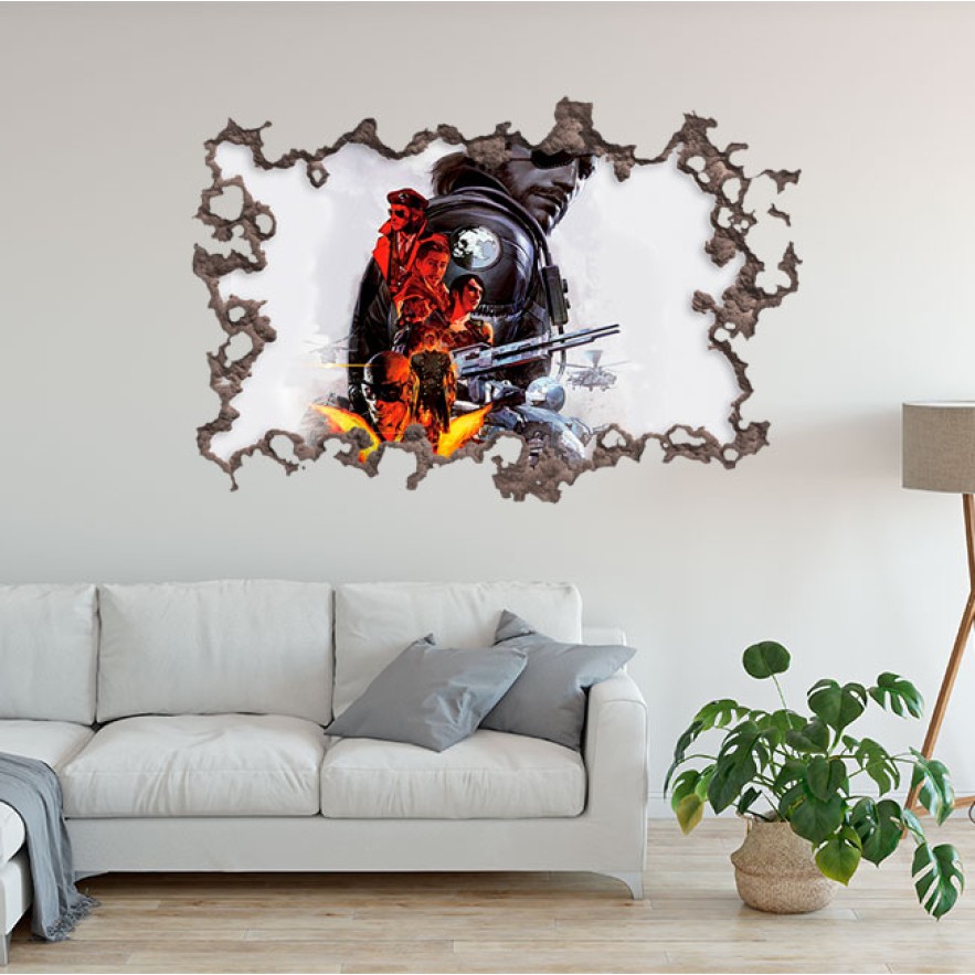 Vinilo decorativo pegatina 3d metal gear