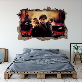 Vinilo infantil agujero 3d harry potter