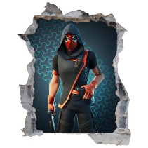 Vinilo o pegatina agujero 3d videojuego fortnite