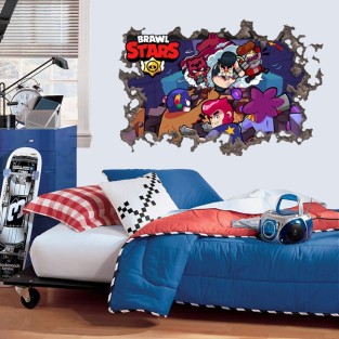 Vinilos decorativos agujero 3d videojuego brawl stars Vinilos decorativos agujero 3d videojuego brawl stars