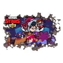 Vinilos decorativos agujero 3d  videojuego brawl stars