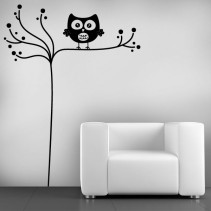 Vinilo decorativo búho minimalista