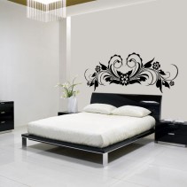 Vinilo decorativo cabecera floral