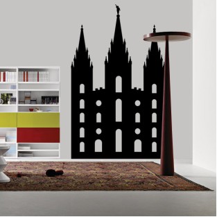 Vinilo decorativo dibujo silueta catedral Vinilo decorativo dibujo silueta catedral