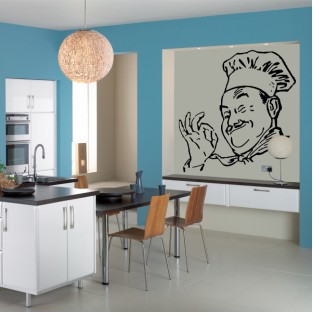 Vinilo decorativo dibujo chef Vinilo decorativo dibujo chef