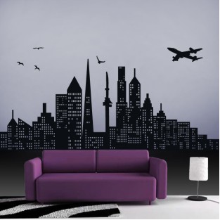 Vinilo decorativo skyline ciudad Vinilo decorativo skyline ciudad