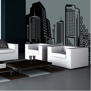 Vinilo decorativo ciudad futurista Vinilo decorativo ciudad futurista