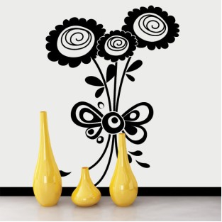 Vinilo decorativo diseño floral Vinilo decorativo diseño floral