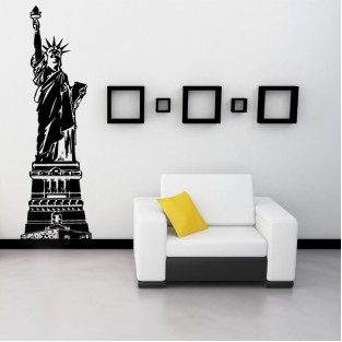 Vinilo decorativo dibujo estatua de la libertad
