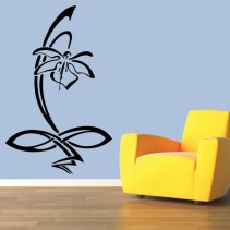 Vinilo decorativo dibujo orquídea