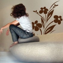 Vinilo decorativo pared flores de primavera