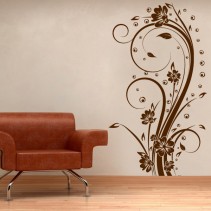 Vinilo decorativo flores verticales