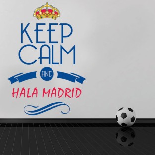 Vinilo decorativo fútbol keep calm and hala madrid Vinilo decorativo fútbol keep calm and hala madrid