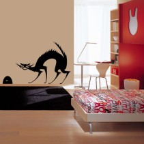Vinilo decorativo gato y ratón