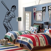 Vinilo decorativo jugador béisbol al bate