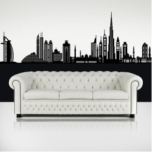 Vinilo decorativo skyline dubái