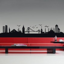 Vinilo decorativo skyline estambul