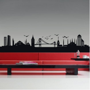 Vinilo decorativo skyline estambul