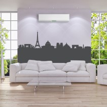 Vinilo para pared skyline panorámica parís