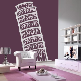 Vinilo decorativo dibujo torre de pisa Vinilo decorativo dibujo torre de pisa
