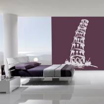 Vinilos y pegatinas dibujo torre de pisa