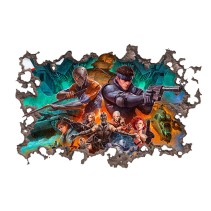 Vinilo decorativo agujero 3d metal gear