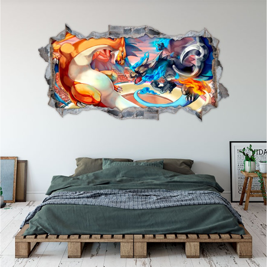 Vinilo agujero 3d pokémon