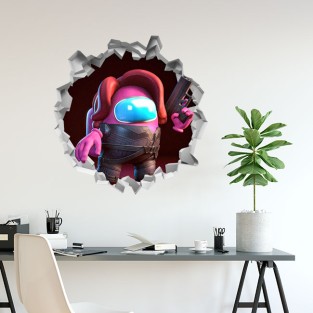 Vinilo decorativo 3d videojuego among us