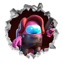 Vinilo decorativo 3d videojuego among us