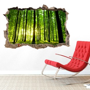 Pared Rota Vinilo 3D Bosque Pared Rota Vinilo 3D Bosque