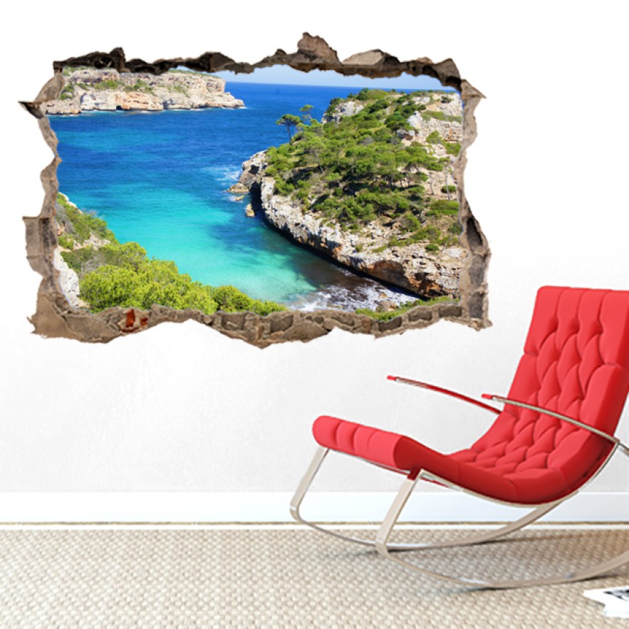Pared Rota Vinilo 3D Cala Des Moros Mallorca
