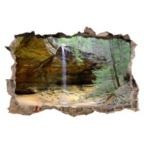 Pared Rota Vinilo 3D Cascada en la cueva