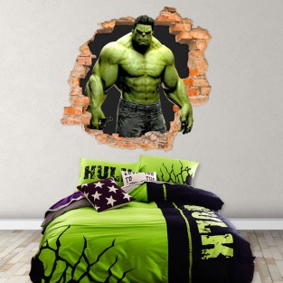 Vinilos agujero 3d hulk Vinilos agujero 3d hulk