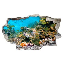 Vinilo agujero 3d animales del mar