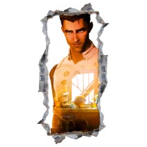 Vinilo decorativo agujero 3d videojuego arcane