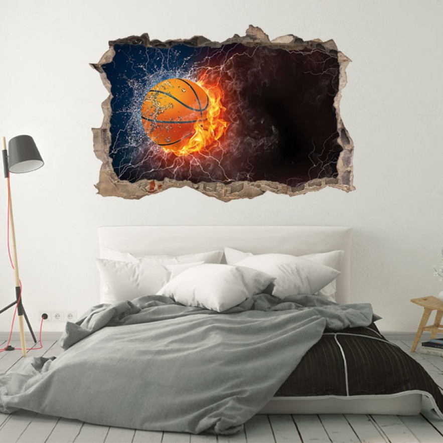 Vinilos agujero 3d balón de baloncesto