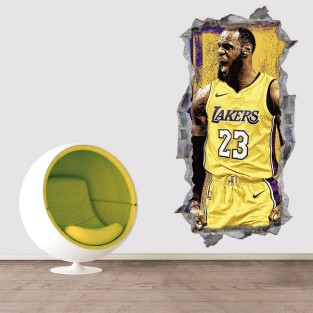 Vinilos agujero 3d baloncesto lebron james nba Vinilos agujero 3d baloncesto lebron james nba