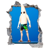 Vinilos agujeros 3d banana videojuego fortnite