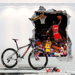 Vinilos agujero 3d basketball mate michael jordan Vinilos agujero 3d basketball mate michael jordan