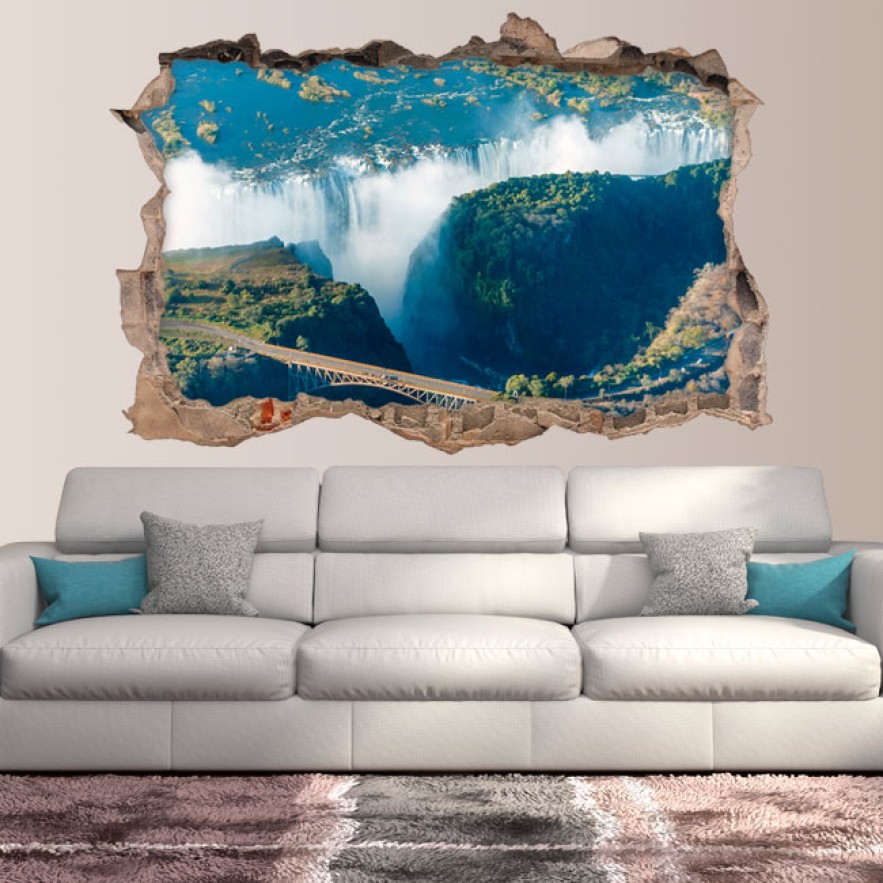 Vinilos agujero 3d cataratas victoria