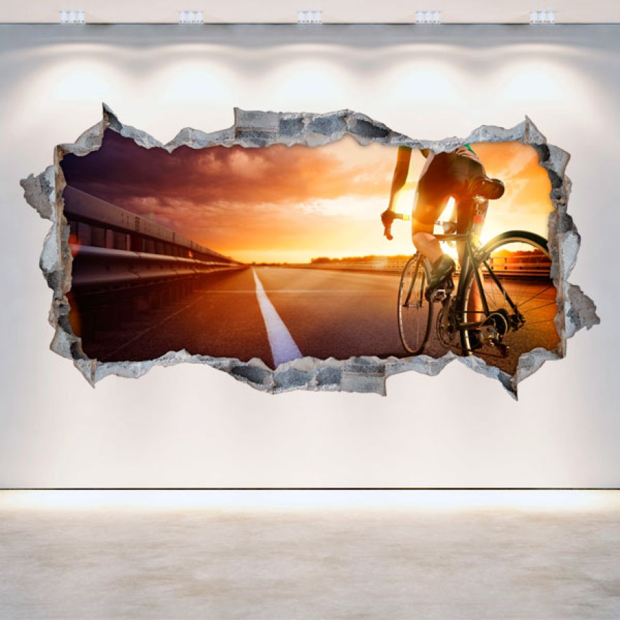 Vinilos agujero 3d ciclismo