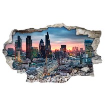 Vinilo decorativo 3d panorámica ciudad de london