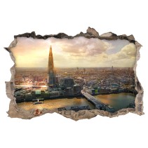 Vinilos agujero 3d ciudad de londres atardecer